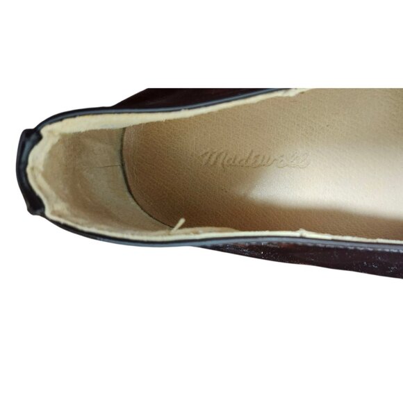Madewell Greta Ballet Flats Patent Leather Mary Jane Brown Burgundy Womens Sze 8 - Picture 9 of 13